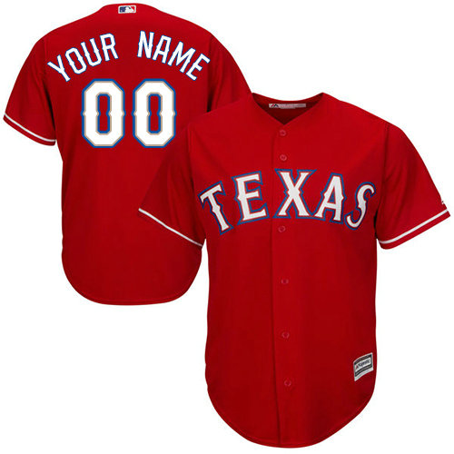 Custom Texas Rangers Replica Red Alternate Cool Base Jersey