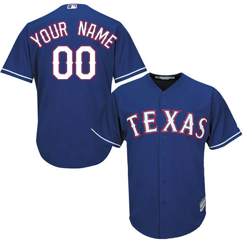 Custom Texas Rangers Replica Royal Blue Alternate 2 Cool Base Jersey