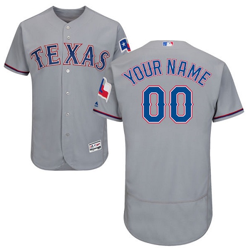 Custom Texas Rangers Grey Flexbase Authentic Collection Jersey Custom Texas Rangers Grey Flexbase Authentic Collection Jersey
