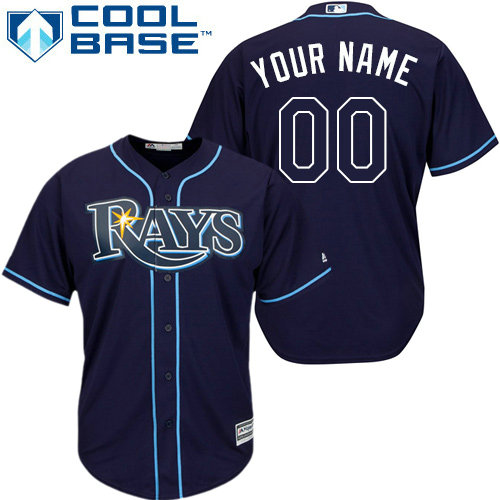 Custom Tampa Bay Rays Replica Navy Blue Alternate Cool Base Jersey Custom Tampa Bay Rays Replica Navy Blue Alternate Cool Base Jersey