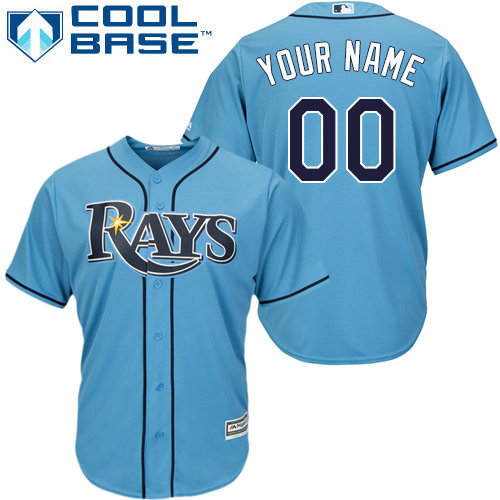 Custom Tampa Bay Rays Replica Light Blue Alternate 2 Cool Base Jersey Custom Tampa Bay Rays Replica Light Blue Alternate 2 Cool Base Jersey