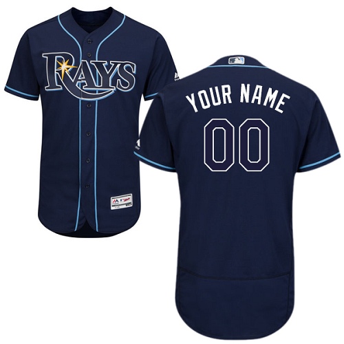 Custom Tampa Bay Rays Navy Blue Flexbase Authentic Collection Jersey Custom Tampa Bay Rays Navy Blue Flexbase Authentic Collection Jersey