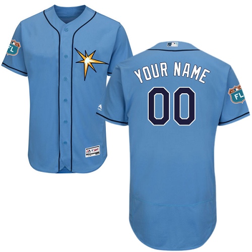 Custom Tampa Bay Rays Light Blue Flexbase Authentic Collection Jersey Custom Tampa Bay Rays Light Blue Flexbase Authentic Collection Jersey