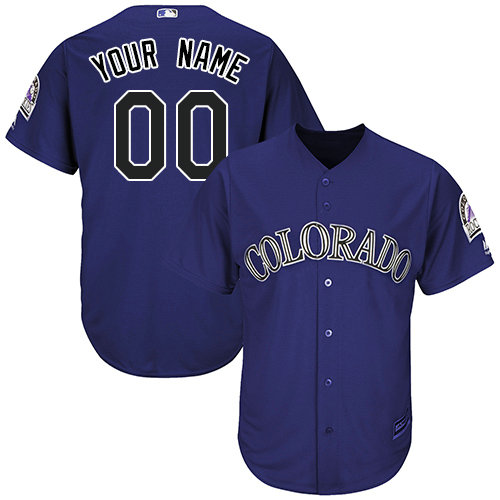 Youth Custom Colorado Rockies Authentic Purple Alternate 1 Cool Base Jersey