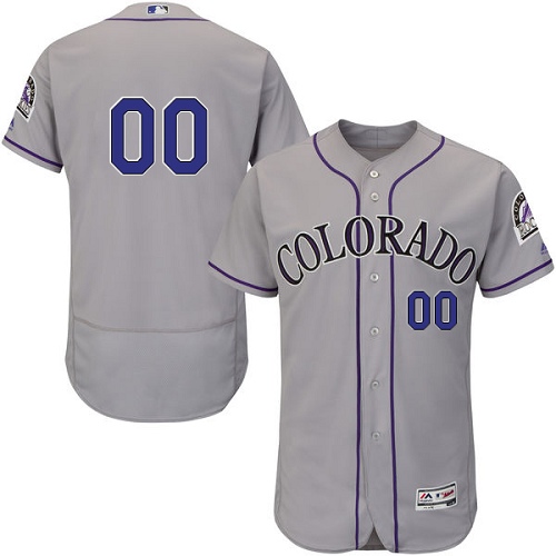 Custom Colorado Rockies Grey Flexbase Authentic Collection Jersey