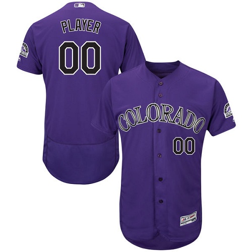 Custom Colorado Rockies Purple Flexbase Authentic Collection Jersey