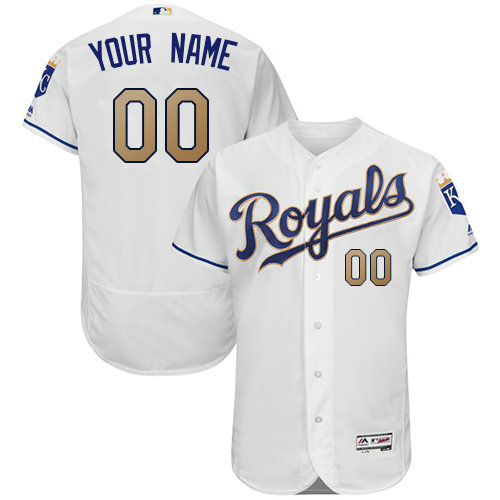 Custom Kansas City Royals White Home Flex Base Authentic Jersey Custom Kansas City Royals White Home Flex Base Authentic Jersey