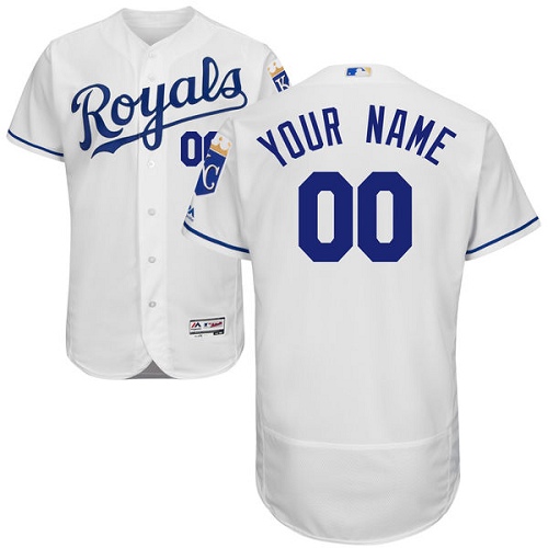 Custom Kansas City Royals White Flexbase Authentic Collection Jersey