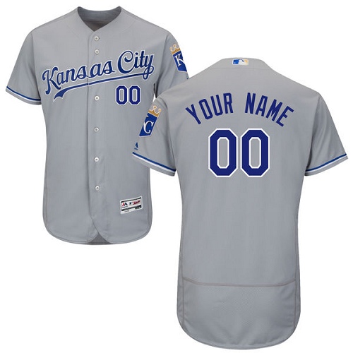 Custom Kansas City Royals Grey Flexbase Authentic Collection Jersey Custom Kansas City Royals Grey Flexbase Authentic Collection Jersey