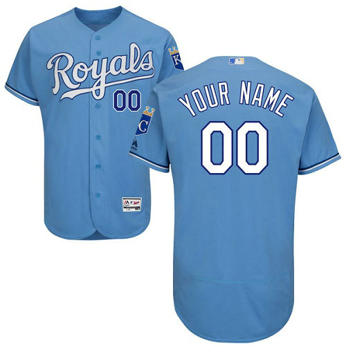 Custom Kansas City Royals Light Blue Flexbase Authentic Collection Jersey Custom Kansas City Royals Light Blue Flexbase Authentic Collection Jersey
