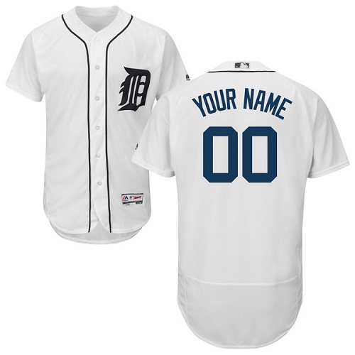 Custom Detroit Tigers Customzied White Flexbase Authentic Collection Jersey Custom Detroit Tigers Customzied White Flexbase Authentic Collection Jersey