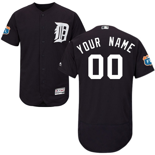 Custom Detroit Tigers Customzied Navy Blue Flexbase Authentic Collection Jersey Custom Detroit Tigers Customzied Navy Blue Flexbase Authentic Collection Jersey