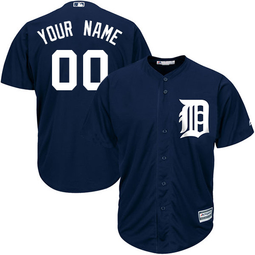 Custom Detroit Tigers Replica Navy Blue Alternate Cool Base Jersey Custom Detroit Tigers Replica Navy Blue Alternate Cool Base Jersey
