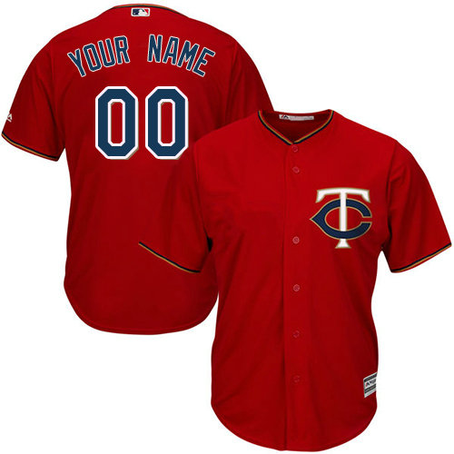 Custom Minnesota Twins Replica Scarlet Alternate Cool Base Jersey