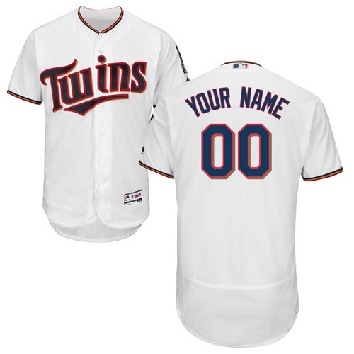 Custom Minnesota Twins Customzied White Flexbase Authentic Collection Jersey