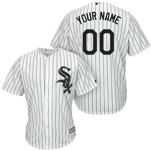 Custom Chicago White Sox Authentic White Home Cool Base Jersey Custom Chicago White Sox Authentic White Home Cool Base Jersey