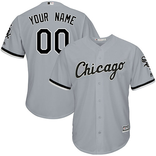 Custom Chicago White Sox Authentic Grey Road Cool Base Jersey Custom Chicago White Sox Authentic Grey Road Cool Base Jersey