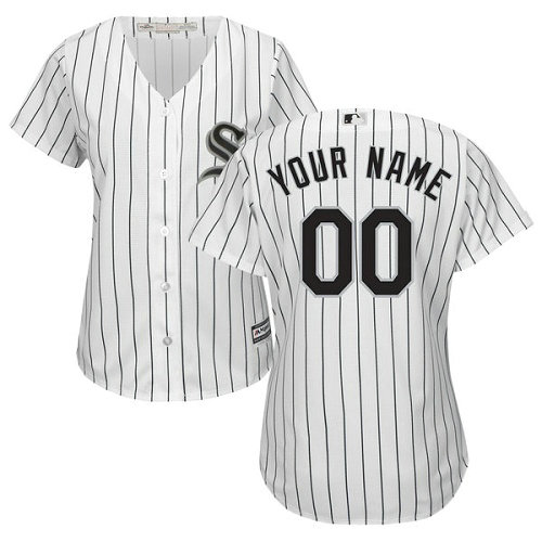 Women's Custom Chicago White Sox Replica White Home Cool Base Jersey