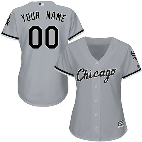 Women's Custom Chicago White Sox Replica Grey Road Cool Base Jersey