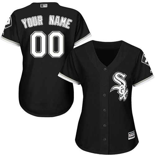 Women's Custom Chicago White Sox Replica Black Alternate Home Cool Base Jersey