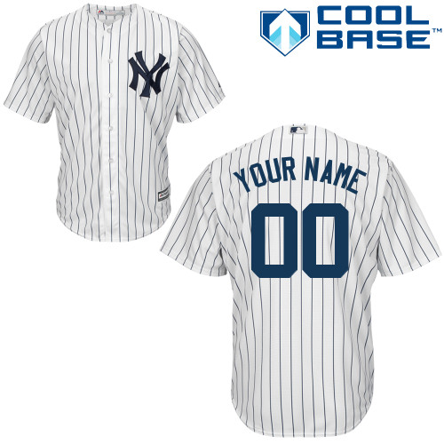 Custom New York Yankees Replica White Home Jersey Custom New York Yankees Replica White Home Jersey