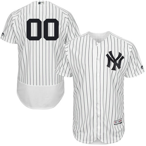 Custom New York Yankees White/Navy Flexbase Authentic Collection Jersey Custom New York Yankees White/Navy Flexbase Authentic Collection Jersey