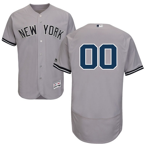 Custom New York Yankees Grey Flexbase Authentic Collection Jersey Custom New York Yankees Grey Flexbase Authentic Collection Jersey