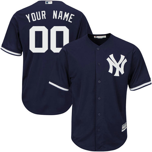 Custom New York Yankees Authentic Navy Blue Alternate Jersey Custom New York Yankees Authentic Navy Blue Alternate Jersey