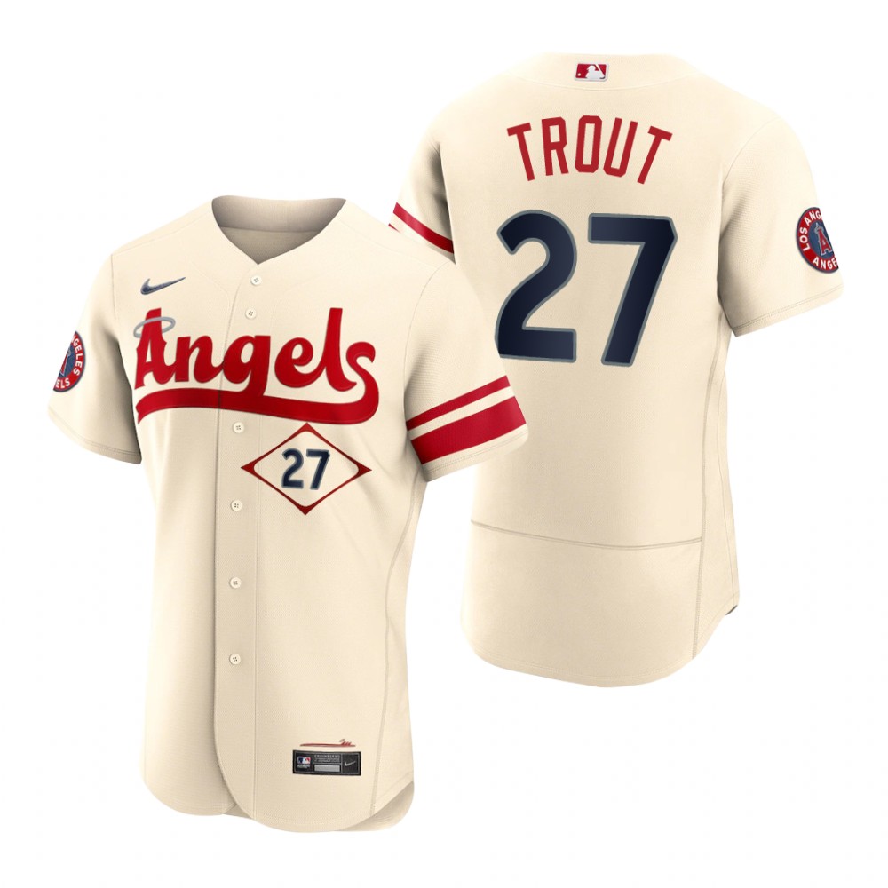 Los Angeles Angels Mike Trout Cream 2022 City Connect Jersey Los Angeles Angels Mike Trout Cream 2022 City Connect Jersey