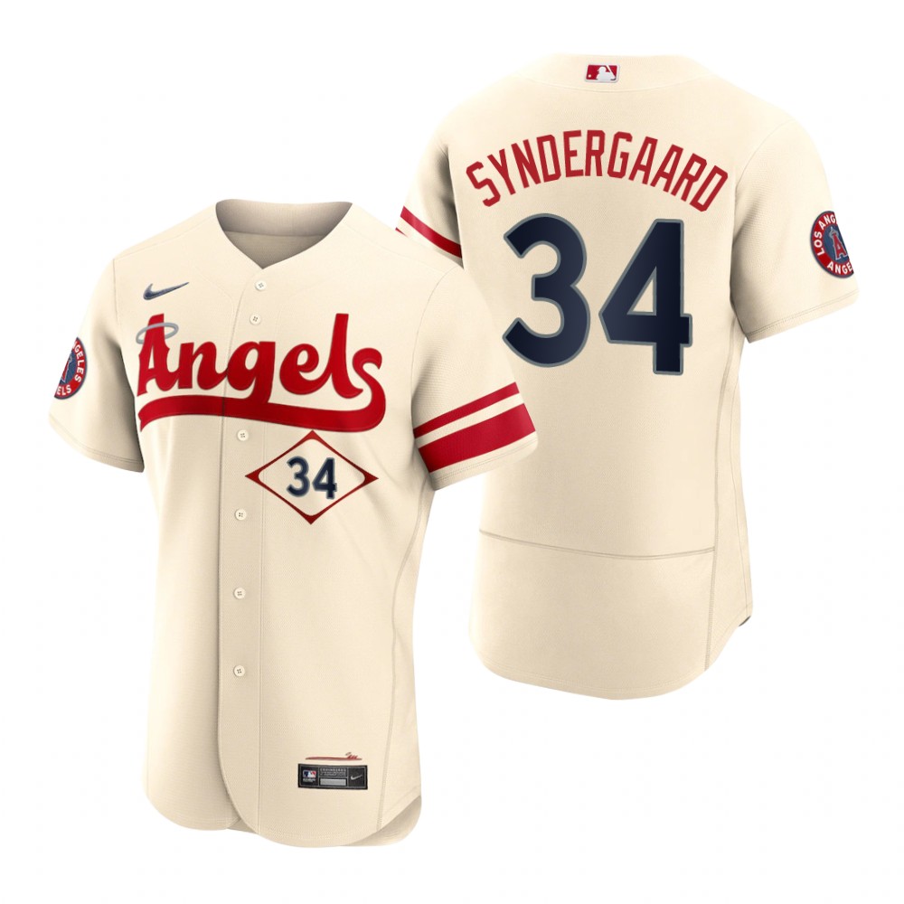 Los Angeles Angels Noah Syndergaard Cream 2022 City Connect Authentic Jersey