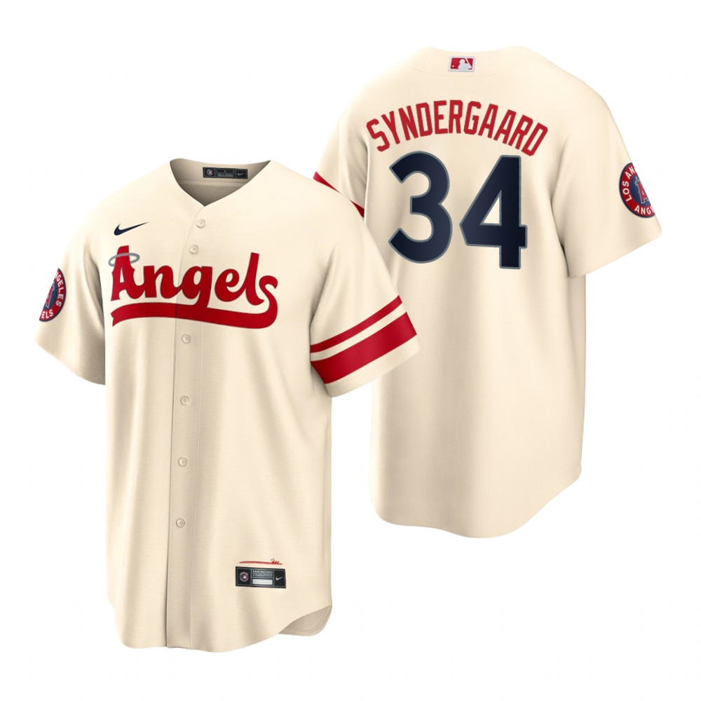 Los Angeles Angels Noah Syndergaard Cream 2022 City Connect Replica Jersey Los Angeles Angels Noah Syndergaard Cream 2022 City Connect Replica Jersey