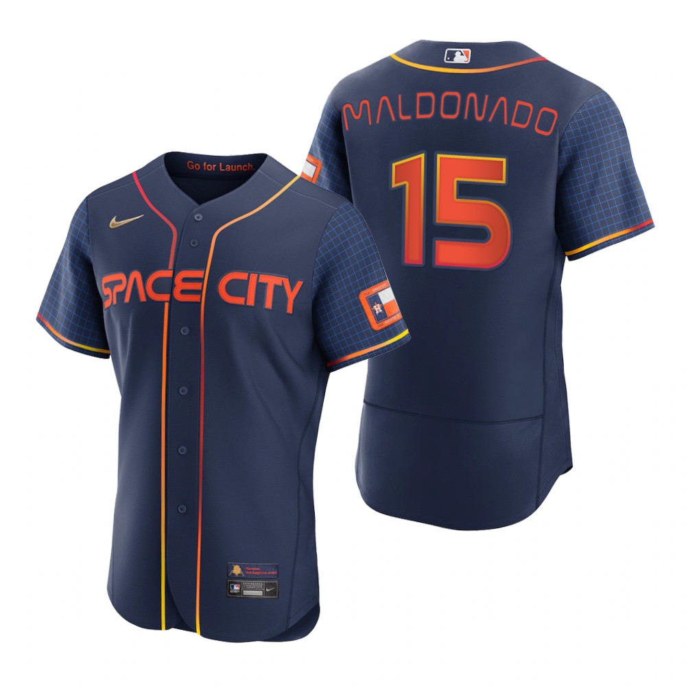 Houston Astros Martin Maldonado Navy 2022 City Connect Authentic Jersey