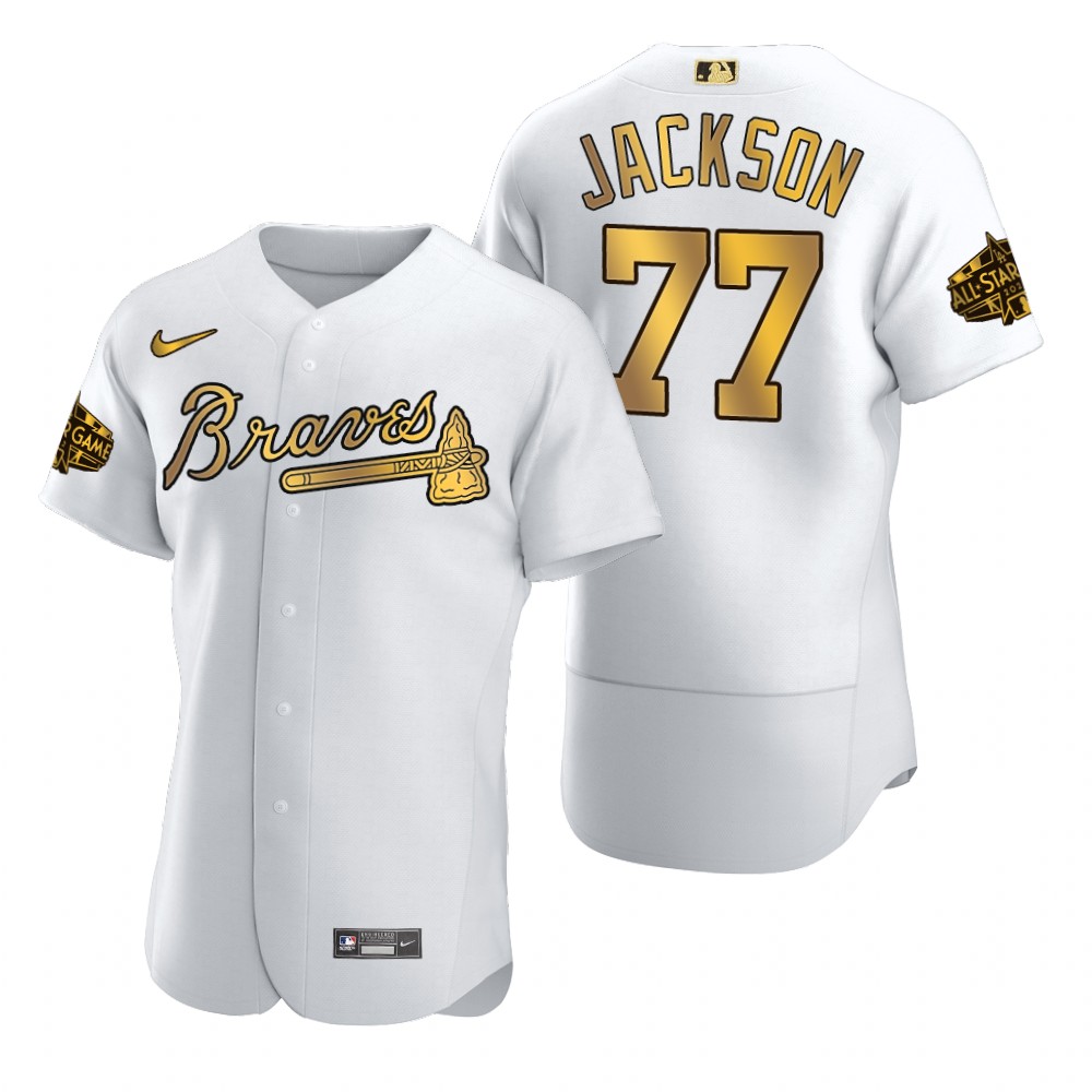 Luke Jackson Atlanta Braves White Gold 2022 MLB All-Star Game Jersey Luke Jackson Atlanta Braves White Gold 2022 MLB All-Star Game Jersey