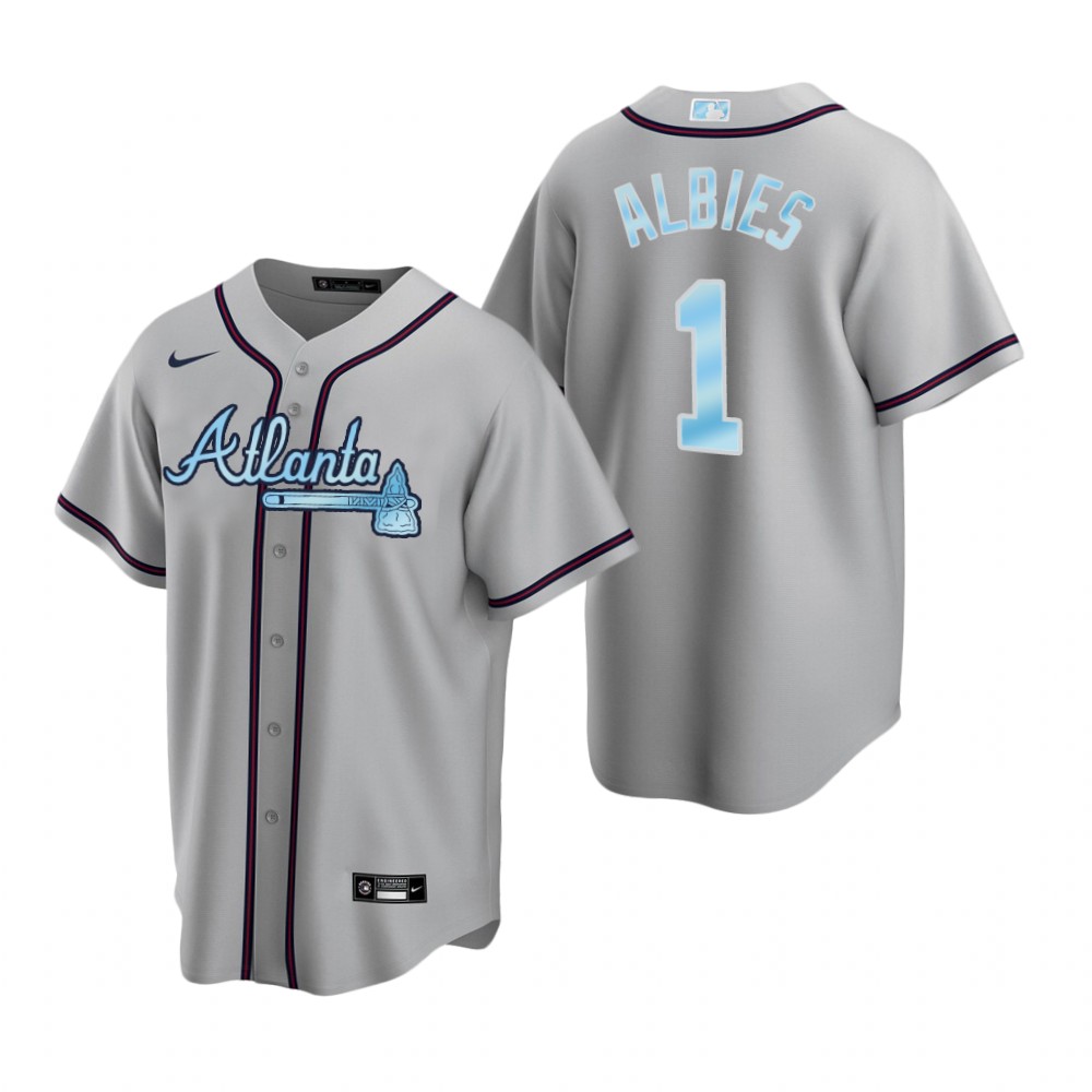 Atlanta Braves Ozzie Albies Gray 2022 Father's Day Replica Jersey Atlanta Braves Ozzie Albies Gray 2022 Father's Day Replica Jersey