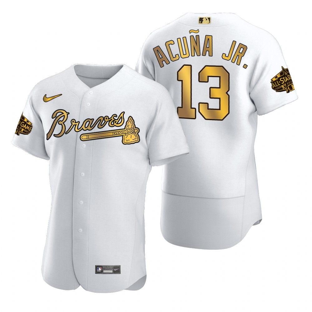 Ronald Acuna Jr. Atlanta Braves White Gold 2022 MLB All-Star Game Jersey Ronald Acuna Jr. Atlanta Braves White Gold 2022 MLB All-Star Game Jersey