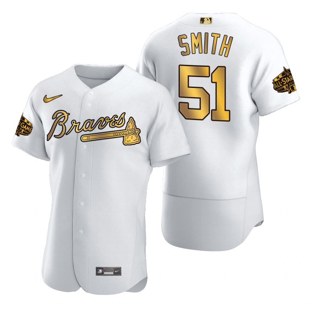 Will Smith Atlanta Braves White Gold 2022 MLB All-Star Game Jersey