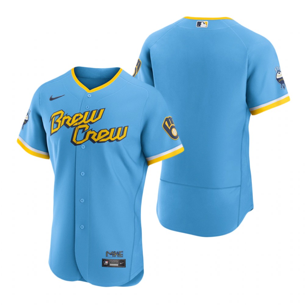 Milwaukee Brewers Powder Blue 2022 City Connect Authentic Team Jersey