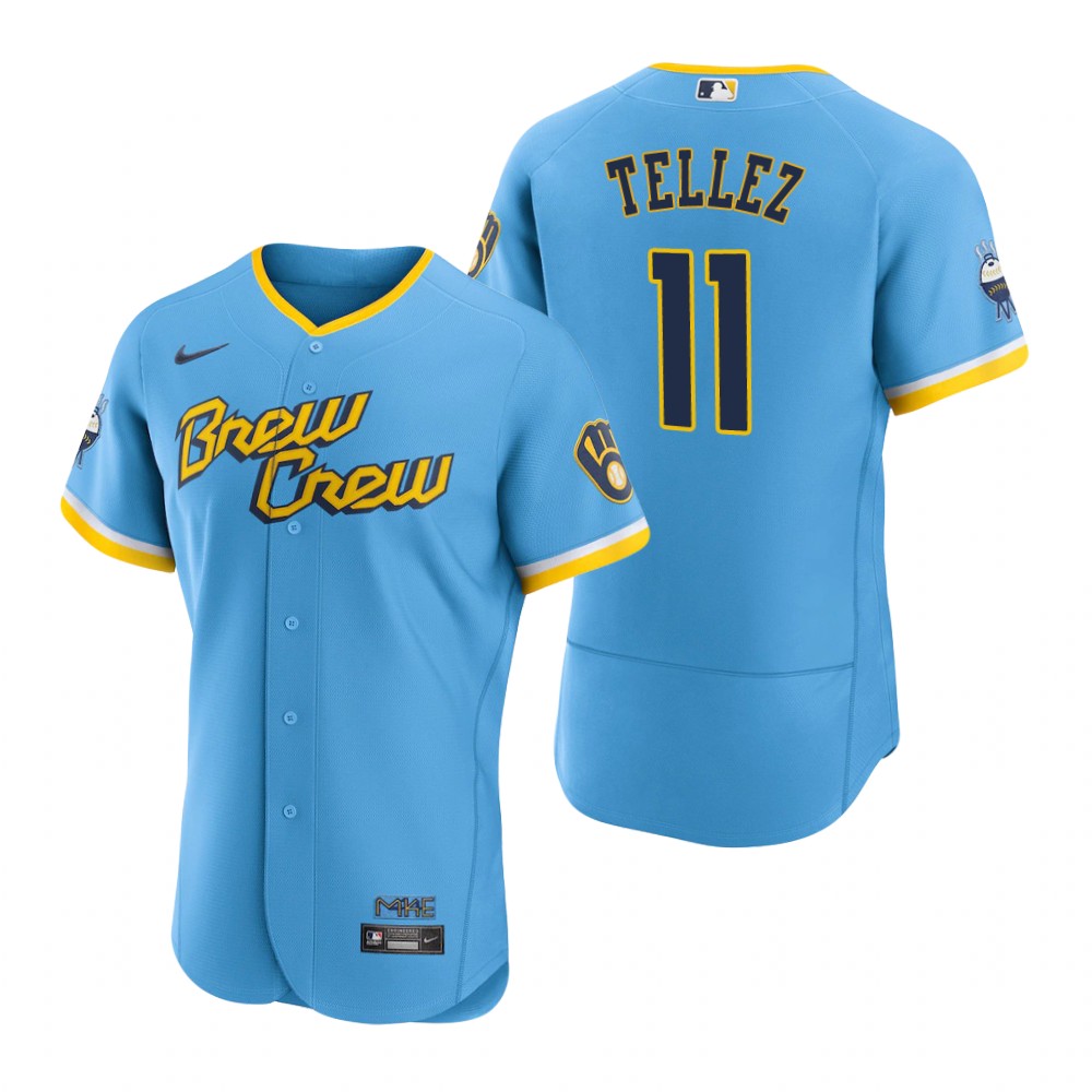 Milwaukee Brewers Rowdy Tellez Powder Blue 2022 City Connect Authentic Jersey Milwaukee Brewers Rowdy Tellez Powder Blue 2022 City Connect Authentic Jersey
