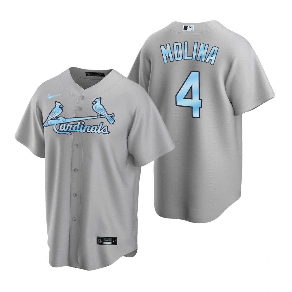 St. Louis Cardinals Yadier Molina Gray 2022 Father's Day Replica Jersey St. Louis Cardinals Yadier Molina Gray 2022 Father's Day Replica Jersey