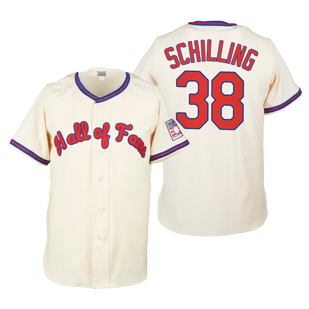 Curt Schilling Cream 2022 Hall of Fame Jersey