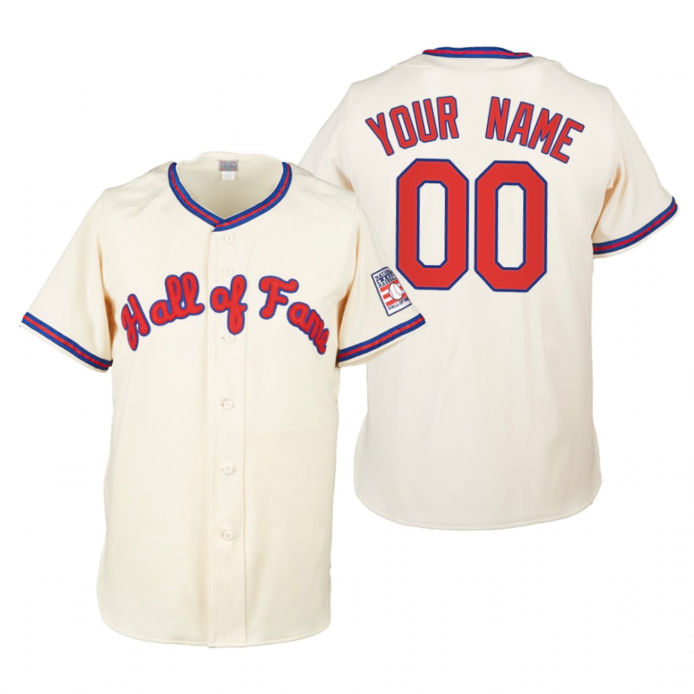 Custom Cream 2022 Hall of Fame Jersey