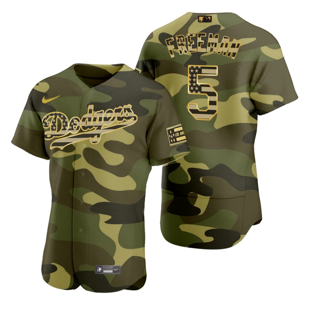 Los Angeles Dodgers Freddie Freeman Camo Authentic 2022 Armed Forces Day Jersey Los Angeles Dodgers Freddie Freeman Camo Authentic 2022 Armed Forces Day Jersey