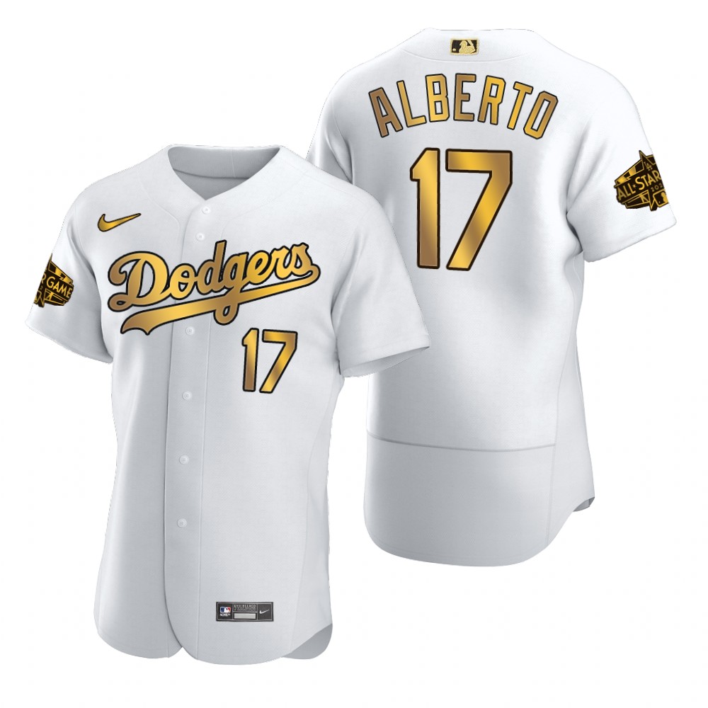 Hanser Alberto Los Angeles Dodgers White Gold 2022 MLB All-Star Game Jersey