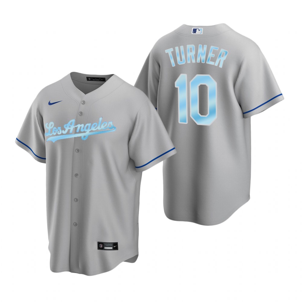Los Angeles Dodgers Justin Turner Gift Replica Gray 2022 Father's Day Jersey