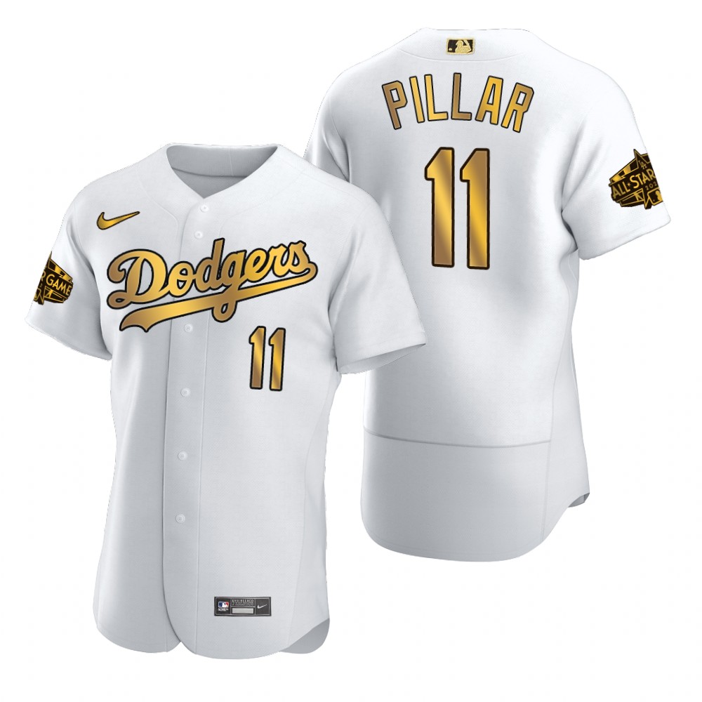Kevin Pillar Los Angeles Dodgers White Gold 2022 MLB All-Star Game Jersey Kevin Pillar Los Angeles Dodgers White Gold 2022 MLB All-Star Game Jersey
