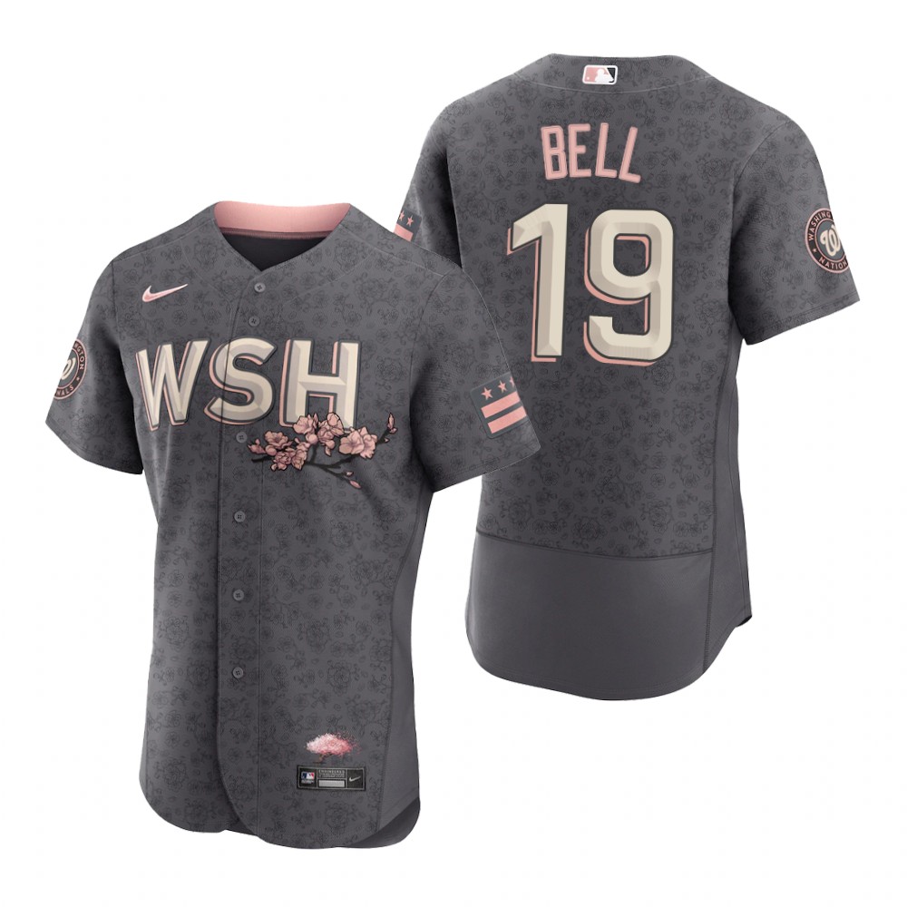 Washington Nationals Josh Bell Gray 2022 City Connect Authentic Jersey