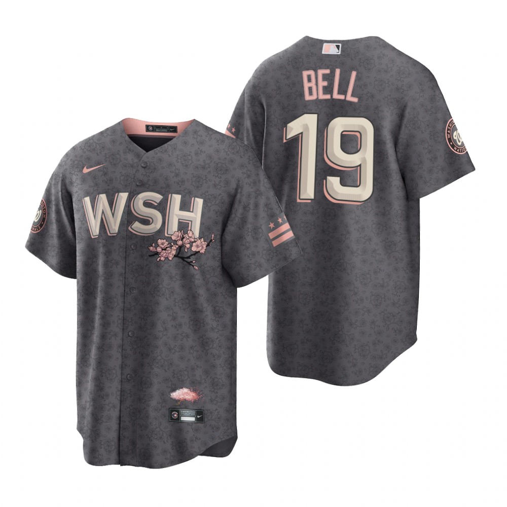 Washington Nationals Josh Bell Gray 2022 City Connect Replica Jersey