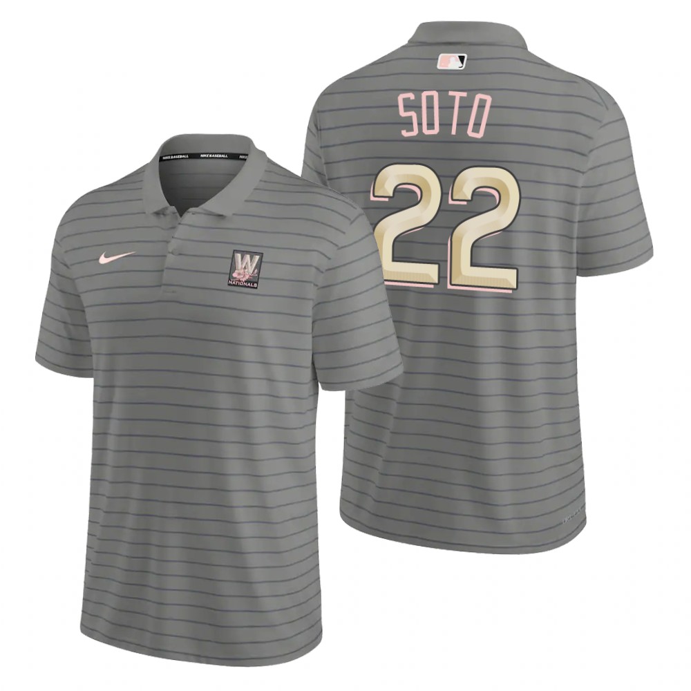 Washington Nationals Juan Soto Gray 2022 City Connect Franchise Polo Washington Nationals Juan Soto Gray 2022 City Connect Franchise Polo