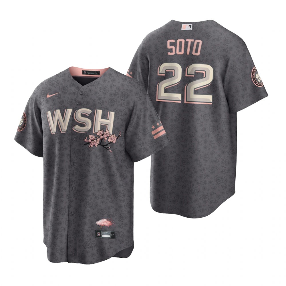 Washington Nationals Juan Soto Gray 2022 City Connect Replica Jersey