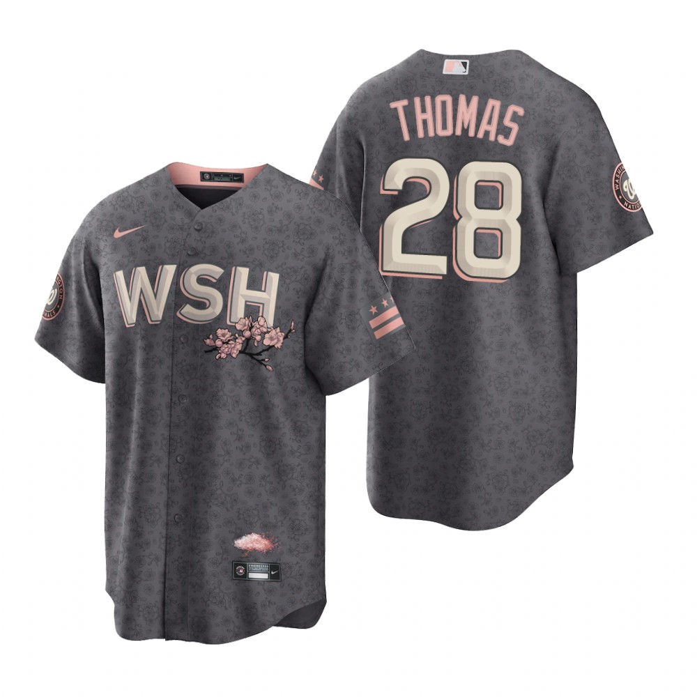 Washington Nationals Lane Thomas Gray 2022 City Connect Replica Jersey